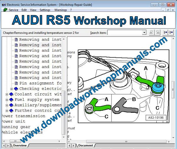 AUDI RS5 Workshop Manual